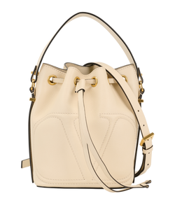 Bucket Bag, Leather, Cream, SX2, DB, 3*